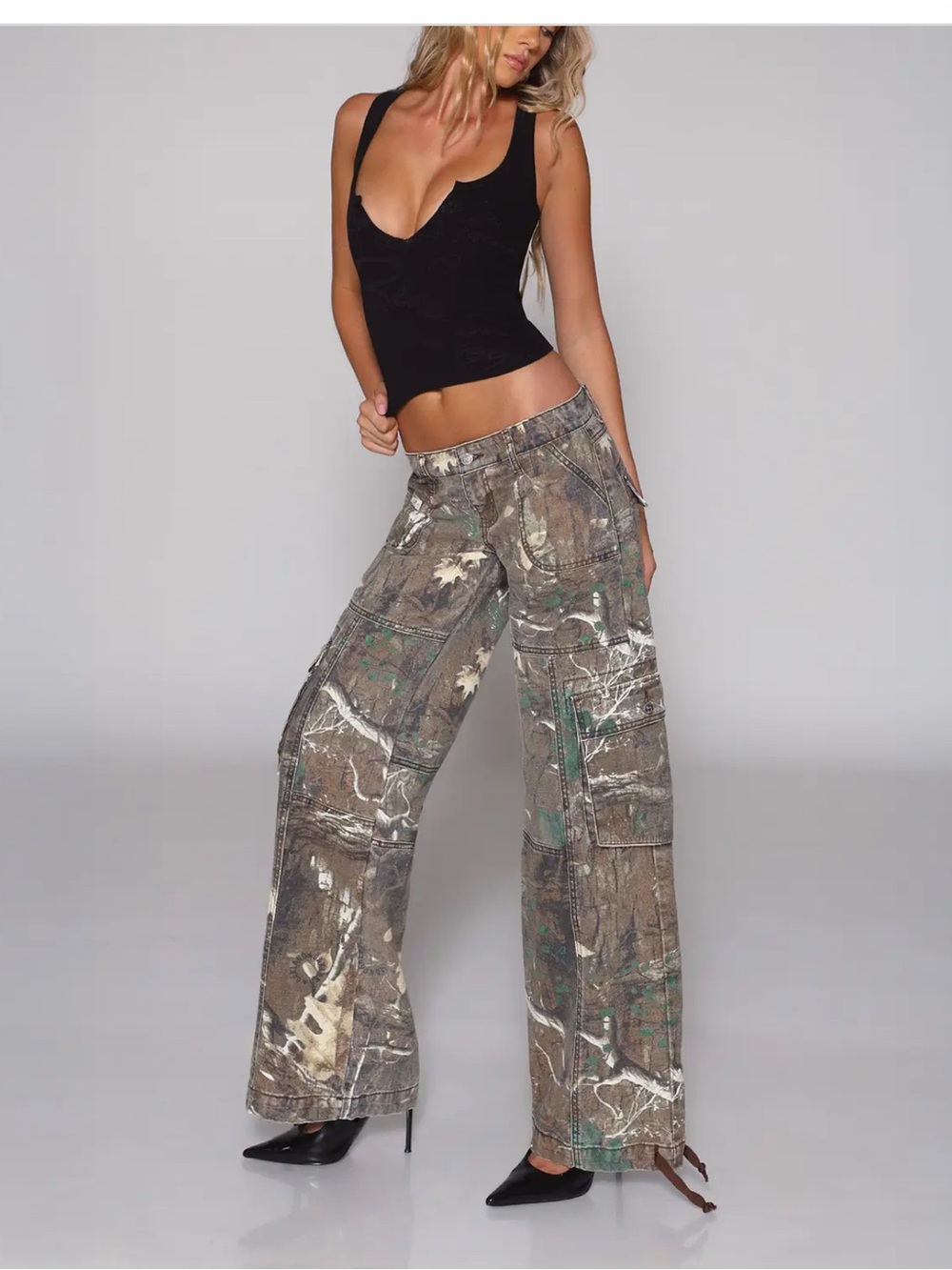 Revice Camo Cargo Pants - Green/Brown